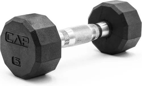 Vista 85 de CAP Barbell Peso de la mancuerna hexagonal recubierta, individual, 10-120 libras, múltiples opciones