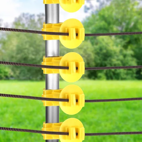 Vista 5 de Geiserailie 66 unidades aislantes eléctricos para postes en T, extensor de aislador, aislador de madera, cable eléctrico estándar, ajuste cómodo