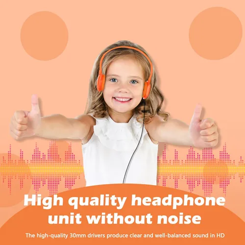 Vista 6 de Paquete de 10 auriculares para niños a granel para la escuela, auriculares al por mayor para estudiantes, adolescentes, niños, conector de 0.138 in