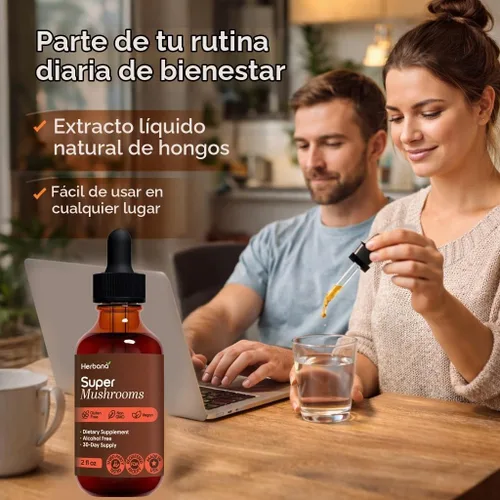 Vista 8 de Super Mushroom Complex 8 en 1 Extracto líquido – Gotas de 2 onzas líquidas con melena de león Reishi Cordyceps Chaga Maitake cola de pavo Shiitake