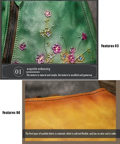 Vista 6 de Bolso bandolera de cuero genuino para mujeres y hombres, mochila vintage hecha a mano en el pecho, mochila casual cruzada para el hombro