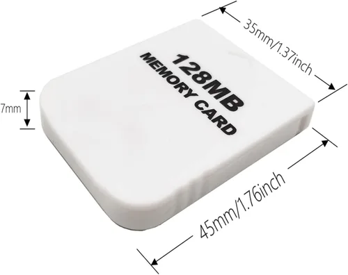 Vista 3 de Hyamass 128MB2043 Blocks High Speed Gamecube Storage Save Game Memory Card Compatible for Nintendo Gamecube Wii Console Accessory Kits - White