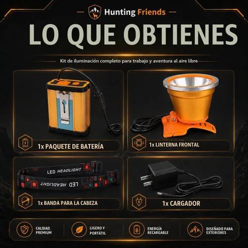 Vista 5 de Linterna de cabeza LED recargable súper brillante – Linterna frontal portátil impermeable de alta potencia, 3 modos de iluminación ajustables, ideal