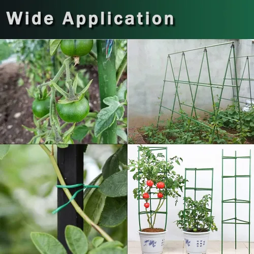 Vista 6 de Estacas de jardín de 7/16 pulgadas, 30 estacas de 16 pulgadas para plantas de bricolaje de 3 pies, 4 pies, 5 pies y 6 pies, estaca de soporte