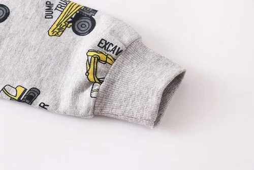 Vista 6 de Sudaderas para niños pequeños, de algodón, de manga larga, cuello redondo, sin botones, con estampado de dibujos animados, 2-7T