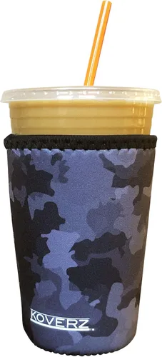 Vista 35 de Funda Koverz para café helado, funda aislante de neopreno para taza, se ajusta a una taza de café de 32 Oz., lavable y reutilizable, accesorios