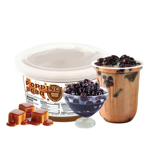 Vista 34 de Popping Bursting Boba Juice Ball - Blue Bubble Gum Flavor FPB026