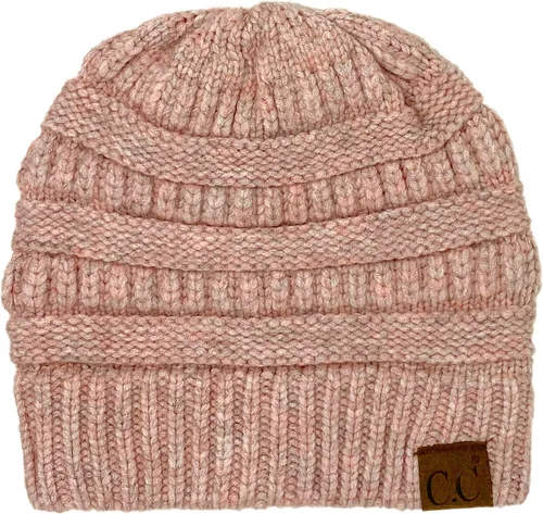 Vista 33 de CC Classic Winter Fall Trendy Chunky Stretchy Cable Knit Beanie Hat 2 tonos púrpura/azul marino