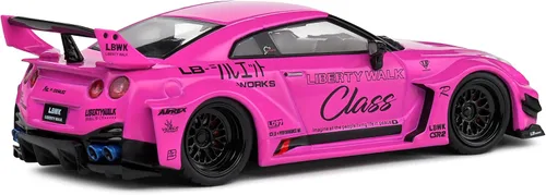 Vista 3 de Solido Escala 1:43 Diecast Nissan GTR35 LBWK Silhouette Purple 2019 Modelo S4311210