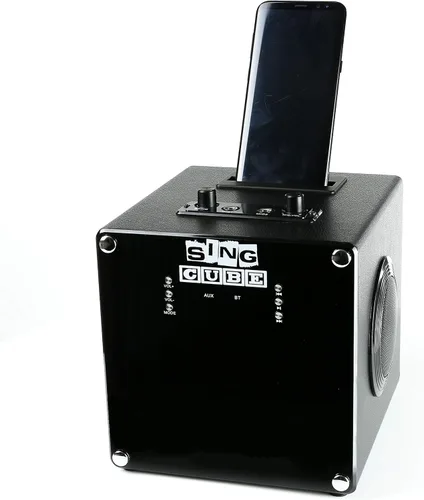 Vista 9 de Luces recargables de la máquina del karaoke del bluetooth y dos micrófonos, 5W (SINGCUBE01)