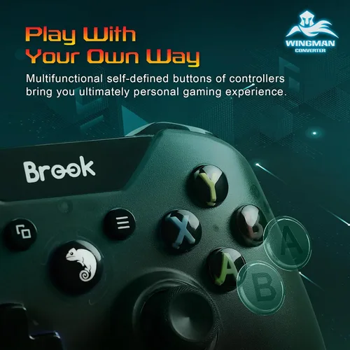 Vista 8 de Brook Wingman - Adaptador inalámbrico convertidor PS2 para PS4PS3 a PS2PS1PS Classic, compatible con controladores de Xbox y Switch, adaptador retro