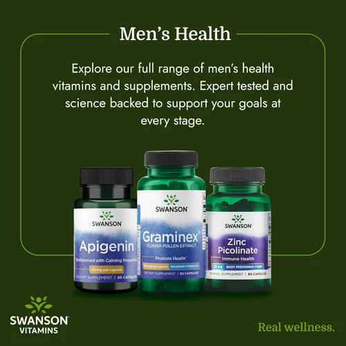 Vista 6 de Swanson Graminex Extracto de polen de flores, suplemento de salud masculina para apoyar la salud de próstata, riñón, vejiga y tracto urinario* - Sin