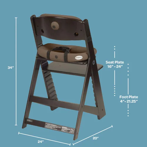 Vista 4 de Keekaroo Silla Infantil con Cojines Confort en Espresso y Aqua, 0055224KR-0001