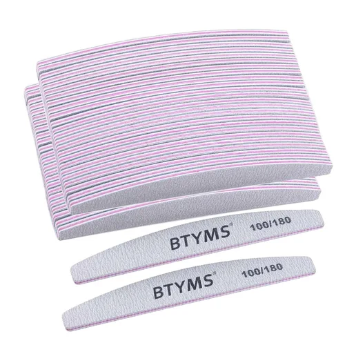 Vista 15 de BTYMS 10 piezas de limas de uñas de grano 100/180 - Tablas de esmeril de doble cara para uñas acrílicas, de gel y naturales