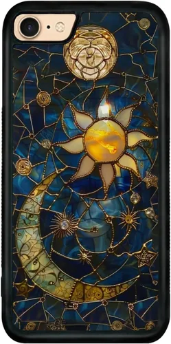 Vista 228 de Funda de teléfono Qizijio estilo azteca a prueba de golpes y protectora para iPhone 7/8/SE