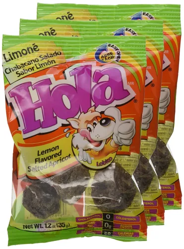 Vista 2 de Saladitos Sabor Limon - Saladulces HOLA Lobito - Albaricoque Salado con Sabor a Limón - 1.2 oz - 3