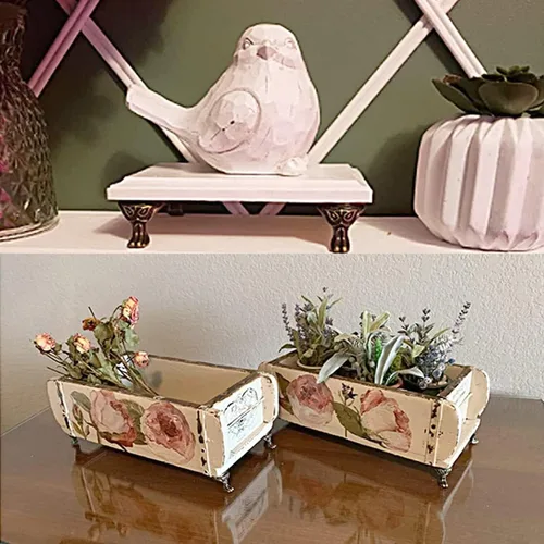 Vista 2 de 24 patas de caja de latón antiguo, herrajes para caja de joyería, patas para patas, protector de esquina, pies decorativos para caja de regalo, caja