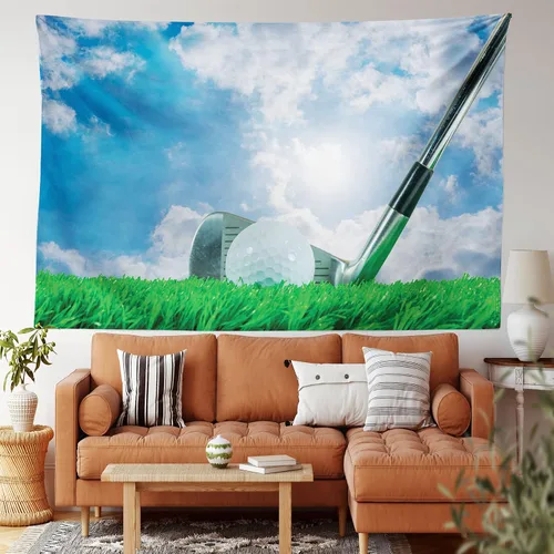 Vista 65 de Lunarable Tapiz mexicano, tema de cultura latinoamericana, sombrero de paja, manta de serape de Maracas, decoración de tela para colgar en la pared