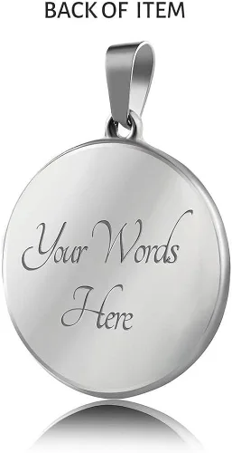 Vista 6 de Express Your Love Gifts Dogo Argentino - Collar con colgante circular de acero inoxidable o oro de 18 quilates, 18-22 pulgadas, colgante de perro