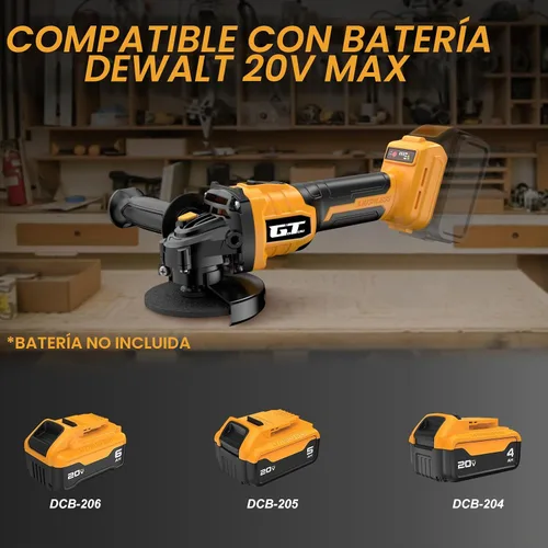 Vista 4 de Amoladora angular inalámbrica para batería DEWALT 20V MAX, herramienta de corte sin escobillas de 4-1/2 pulgadas, amoladora eléctrica portátil