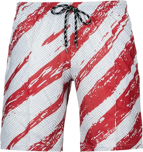 Vista 6 de Conjunto deportivo casual para hombre, diseño de bandera estadounidense, 2 piezas, conjunto de camiseta y pantalones cortos para el verano