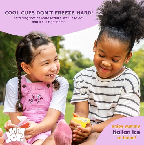 Vista 6 de Mr. Joy Soft Italian Ices - Paquete variado de mini tazas frías de sabores surtidos no congelados (40 x 1.34 onzas) - Freeze & Enjoy - 40 mini tazas