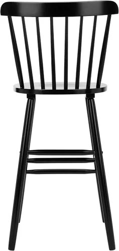 Vista 5 de SAFAVIEH Muebles - Juego de 2 taburetes de bar Galena - Negro - Madera maciza - Diseño moderno de línea limpia - Ideal para cocina, zona de bar