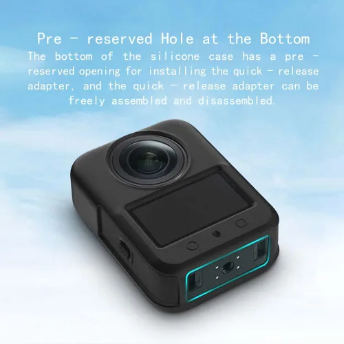 Vista 5 de Juego de protectores de cámara de acción compatible con DJI Osmo 360, protector de pantalla de vidrio templado Osmo 360, funda de silicona, tapa