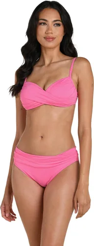 Vista 7 de La Blanca Top de traje de baño cruzado sobre el hombro Island Goddess para mujer