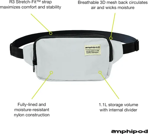 Vista 2 de Amphipod Paquete convertible R3, paquete ligero para corredores y bolsa cruzada para correr, viajar, senderismo, todos los días, hombres y mujeres
