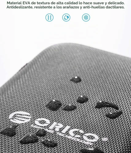 Vista 5 de ORICO Estuche para disco duro de 2.5 pulgadas, bolsa de transporte de almacenamiento de unidad externa, impermeable, a prueba de golpes