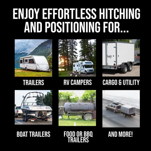 Vista 6 de Trailer Valet TVWDX Heavy Duty 6 ruedas Dolly - Paquete de 2 ruedas de 2,000 libras de capacidad por plataforma, marco de acero resistente, ruedas