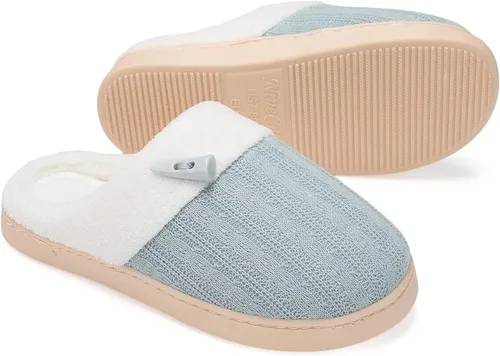 Vista 8 de NineCiFun Pantuflas para mujer, cómodas, ligeras, para casa, sin cordones, de espuma viscoelástica, para dormitorio, para interiores y exteriores