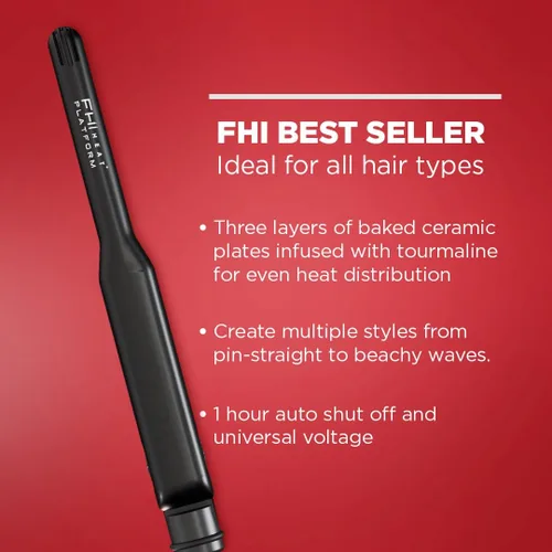 Vista 6 de FHI HEAT Plancha de pelo de turmalina Platform Pro Styling para todo tipo de cabello