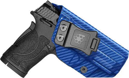 Vista 14 de Amberide IWB Kydex Holster for Smith & Wesson M&P 380 Shield EZ, Concealed Carry, No Optic/No Laser, Adjustable Cant, Posi-Click Retention, Made in