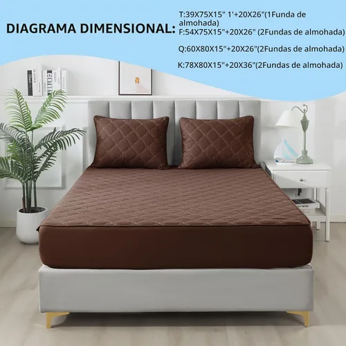 Vista 9 de Protector de colchón impermeable – Protector de colchón tamaño King silencioso y estilo de sábana bajera Protección completa de cama para niños