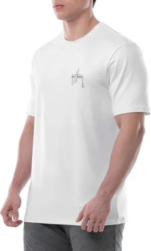 Vista 3 de Guy Harvey Camiseta de manga corta para hombre con protección solar UPF 30+