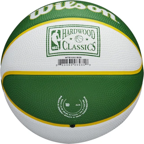 Vista 4 de Wilson NBA Team Retro Mini Balones de Baloncesto - Tamaño Mini - 3" Boston Celtics