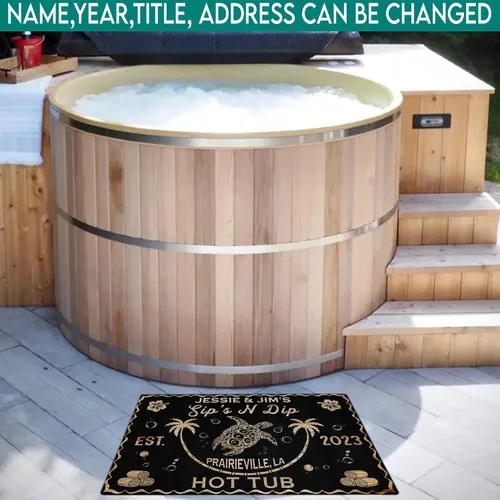 Vista 2 de V VIBEPY Decoración personalizada de neón para bañera de hidromasaje, decoración de baño, felpudo de granja, regalo para la familia (01) - 16 x 24