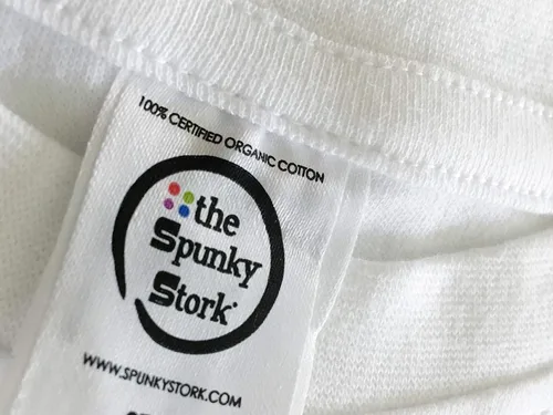 Vista 3 de The Spunky Stork Sweet Pea algodón orgánico niño camiseta
