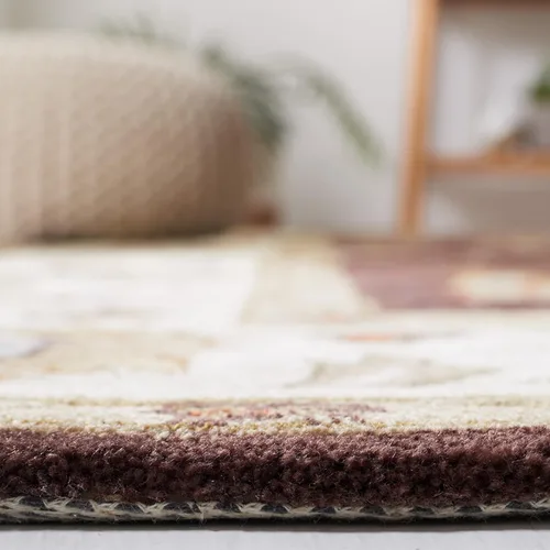 Vista 3 de SAFAVIEH Total Performance Collection - Alfombra decorativa, 2 x 3 pies, marrón y marfil, oriental, enganchada a mano, no desprende pelusa