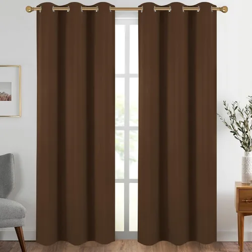 Vista 72 de Diraysid Cortinas opacas beige con ojales para dormitorio, con aislamiento térmico, cortinas de oscurecimiento de habitación, 38 x 54 pulgadas, 2