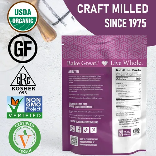 Vista 9 de Great River Milling - Mijo orgánico descascarillado, sin gluten, 5 libras