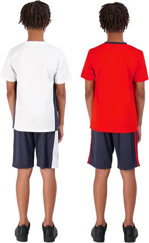 Vista 3 de Hind Boys Short Set 4-Piece Boys Basketball Shorts and Performance Athletic Shirt Set