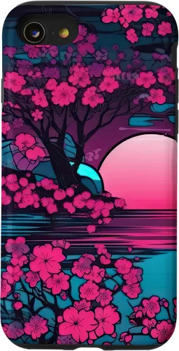 Vista 18 de Synthwave Cherry Blossoms Case for iPhone 17