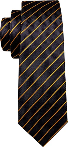 Vista 40 de Barry.Wang Juego de corbatas para hombre, corbata de seda a rayas, tejido a cuadros, gemelos formales, negocios, boda