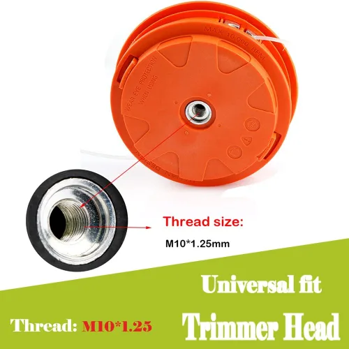 Vista 3 de Ball's Outdoor Aleación Universal Twister Bump Alimentación Línea Trimmer Cabeza Whipper Cepillo Cortador, Tamaño de Rosca M10x1.25 Mano Izquierda