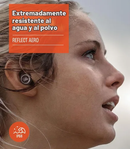 Vista 4 de JBL Refect Aero - Auriculares inalámbricos con cancelación de ruido, 6 micrófonos para llamadas perfectas con VoiceAware, a prueba de polvo y al