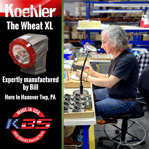 Vista 3 de Koehler LI-8000-XL - Lámpara de cabeza LED de trigo, con certificación MSHA, 185 lúmenes, IPX7 impermeable, resistente al agua y a las caídas, luz
