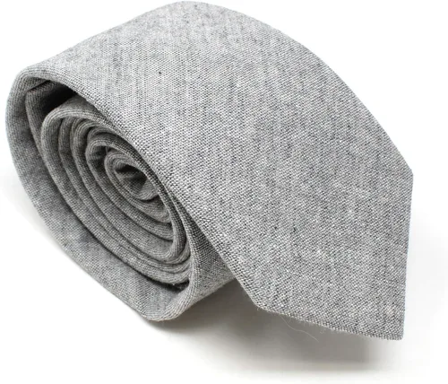 Vista 101 de Corbata delgada de algodón cambray para hombre, estilo desgastado texturizado - 2 1/2 pulgadas de ancho